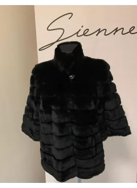 Fashion kabátek REX Rabbit s ozdobným knoflíkem