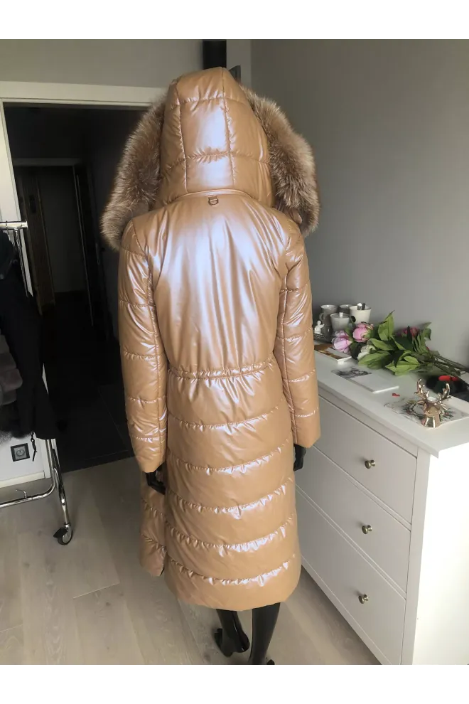 Novy model / PARKA  bunda s odnímatelnou kožešinovou kapucí z lišky